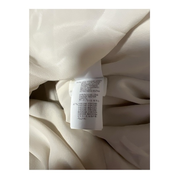 Brunello Cucinelli Ivory Monili Beaded Asymmetrical Wool Dress Tennis Preppy XL - Picture 8 of 8